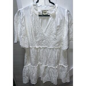 Tuckernuck White Eyelet Crawford Dress Size Medium
